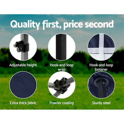 Gazebo Pop Up Marquee 3x6m Folding-Navy