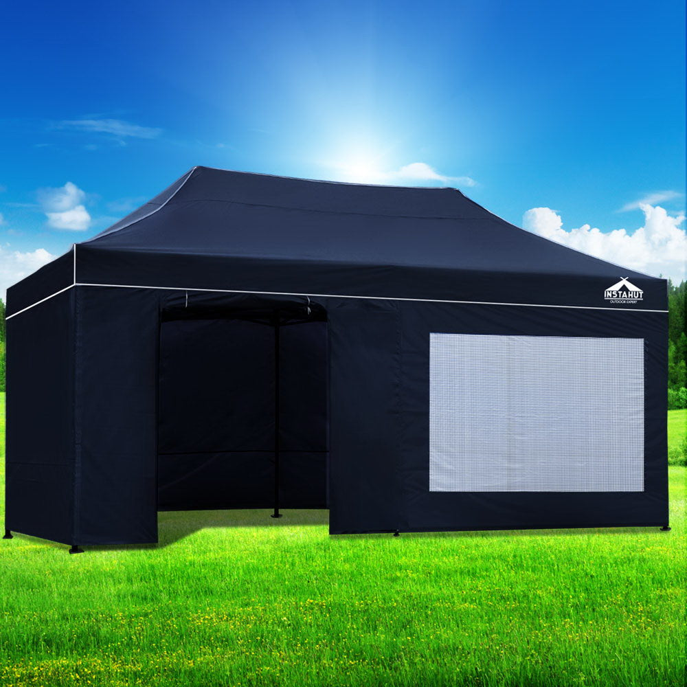 Gazebo Pop Up Marquee 3x6m Folding-Navy