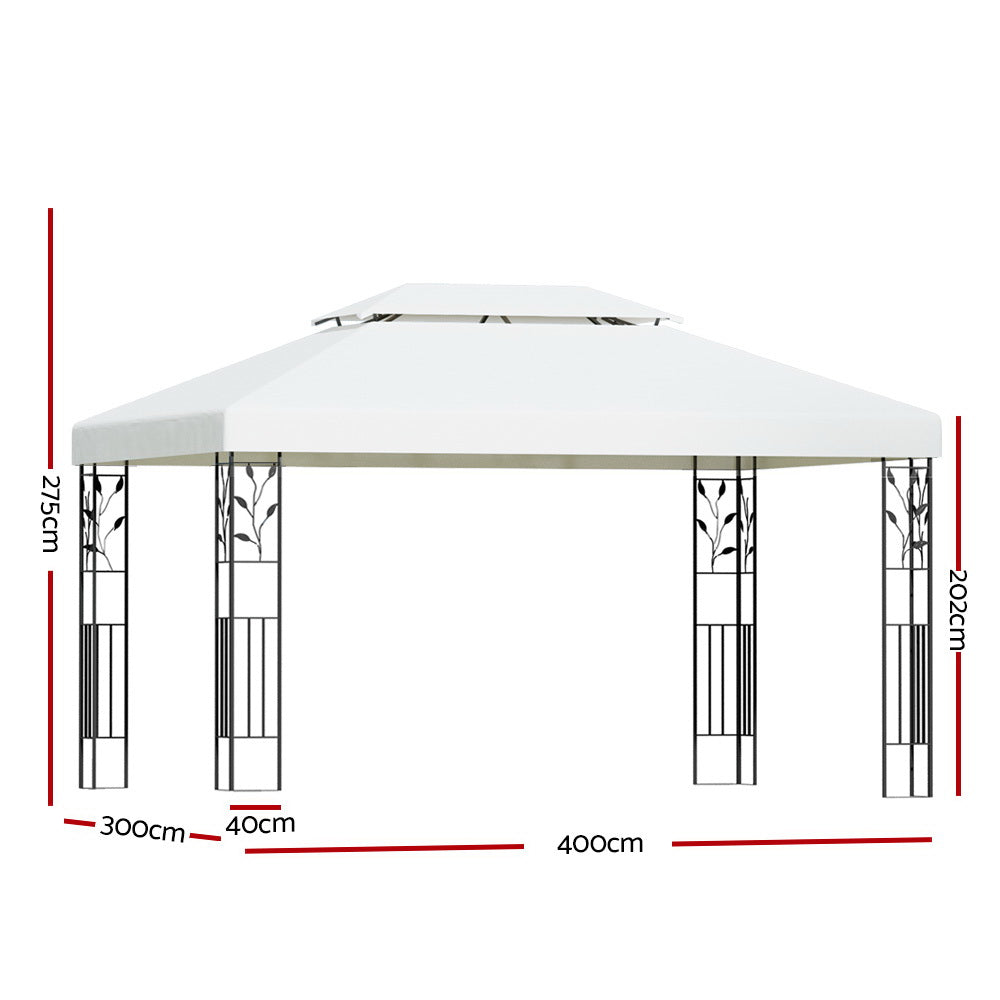 Gazebo 4x3m Marquee-White