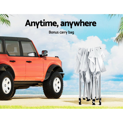 Gazebo Pop Up Marquee 3x6m-White