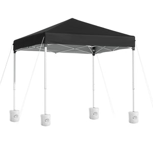 Gazebo 2x2m Outdoor Patio Garden Marquee Shade w/ Base Pods Black