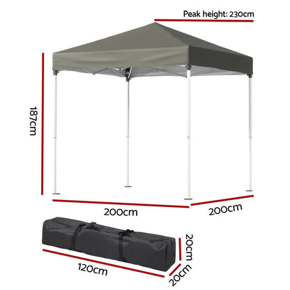 Gazebo 2x2m Outdoor-Grey