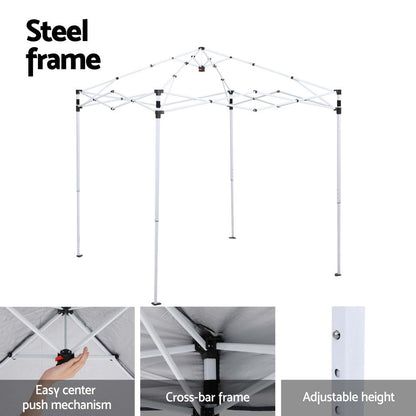Gazebo 2x2m Outdoor-Grey