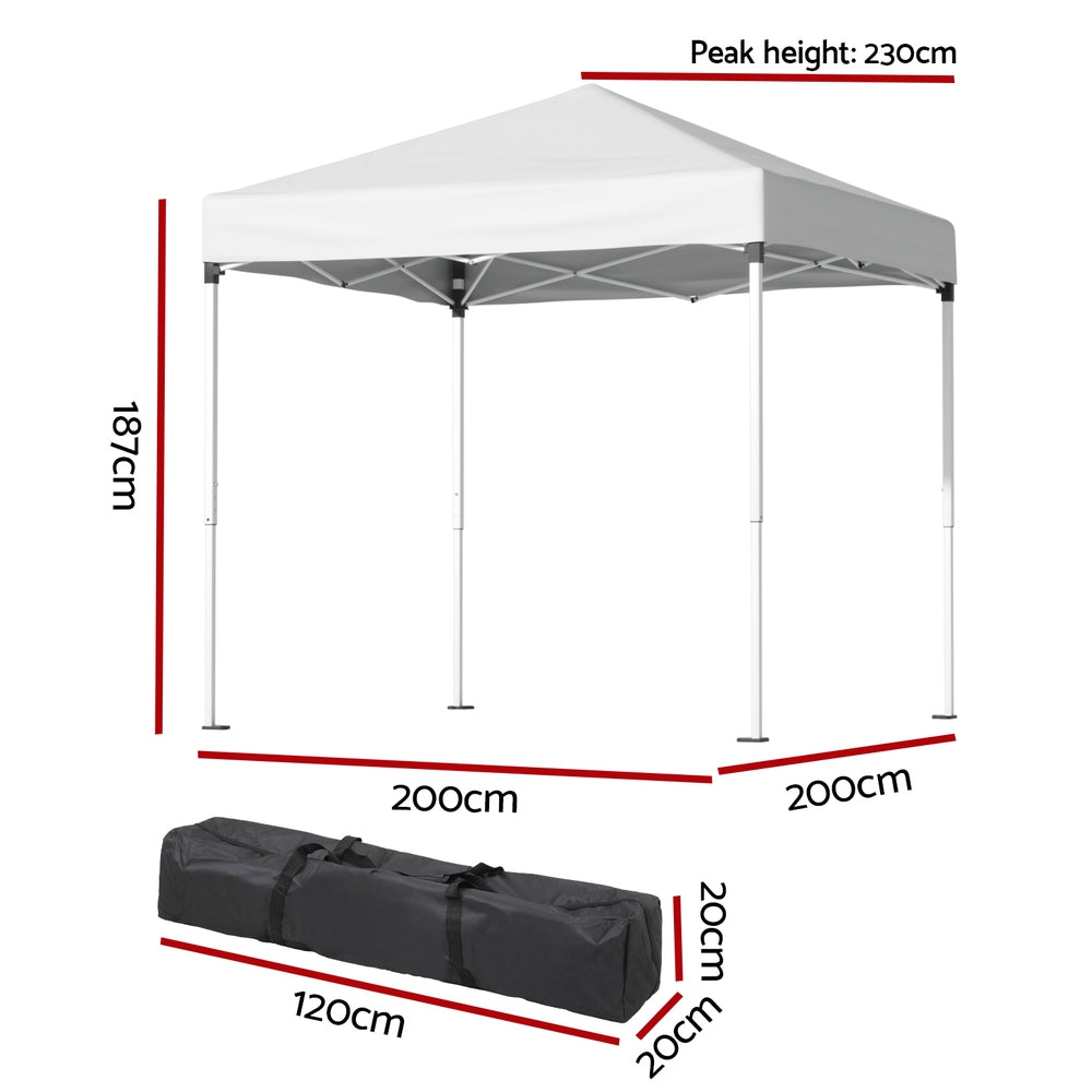 Gazebo 2x2m Outdoor Patio Garden Marquee Shade White