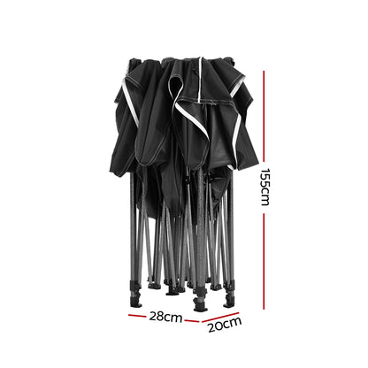 Gazebo Pop Up Marquee 3x4.5m-Black