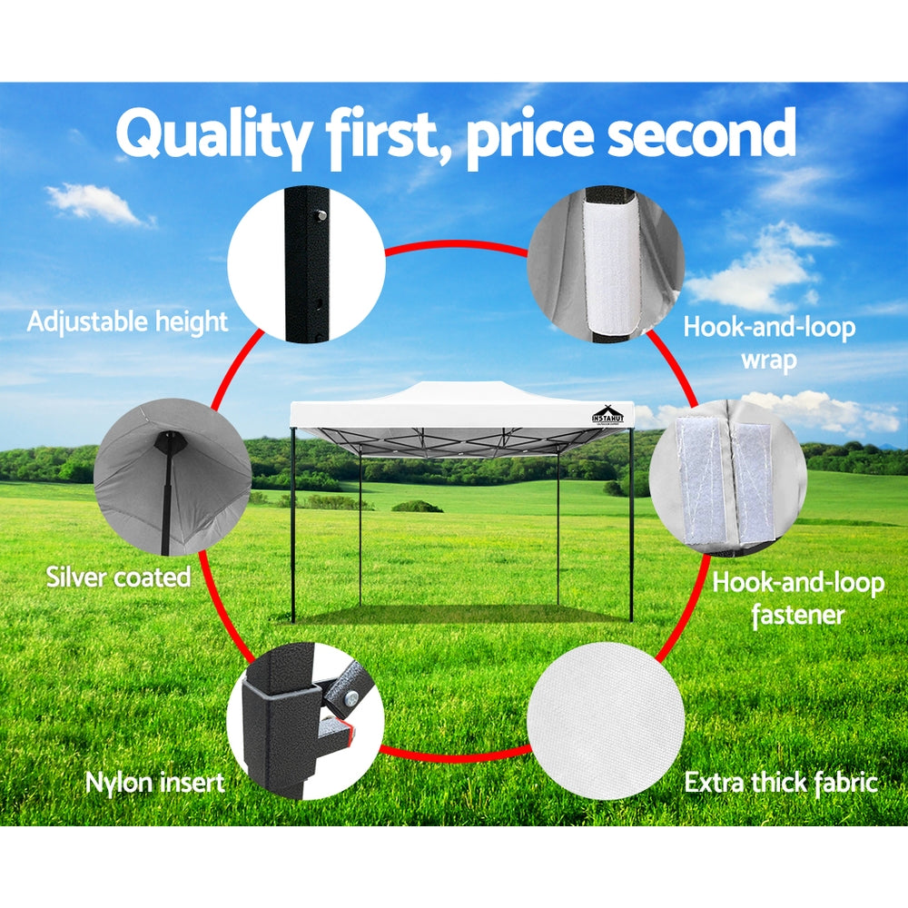 Gazebo Pop Up Marquee 3x4.5 Folding-White