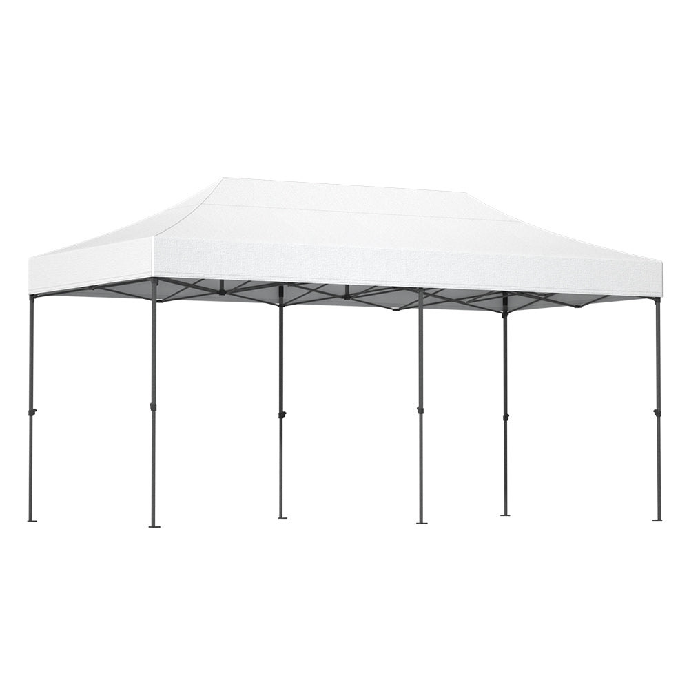 Gazebo Pop Up Marquee 3x6 Folding 500D Wedding Tent Base Pod White