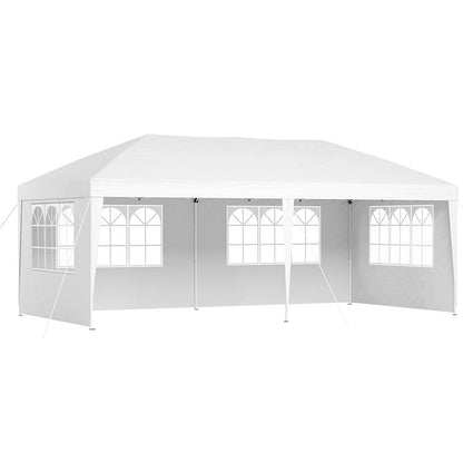Instahut Gazebo Pop Up Marquee 3x6m Side Wall White