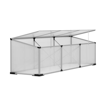 Green Fingers Greenhouse 180x50x50CM Cold Frame Plant Grow Aluminium Polycarbonate Green House