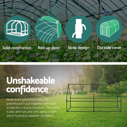 Green Fingers Greenhouse 1.8x0.9x0.9M Mini Green House Raised Garden Bed Planter Box