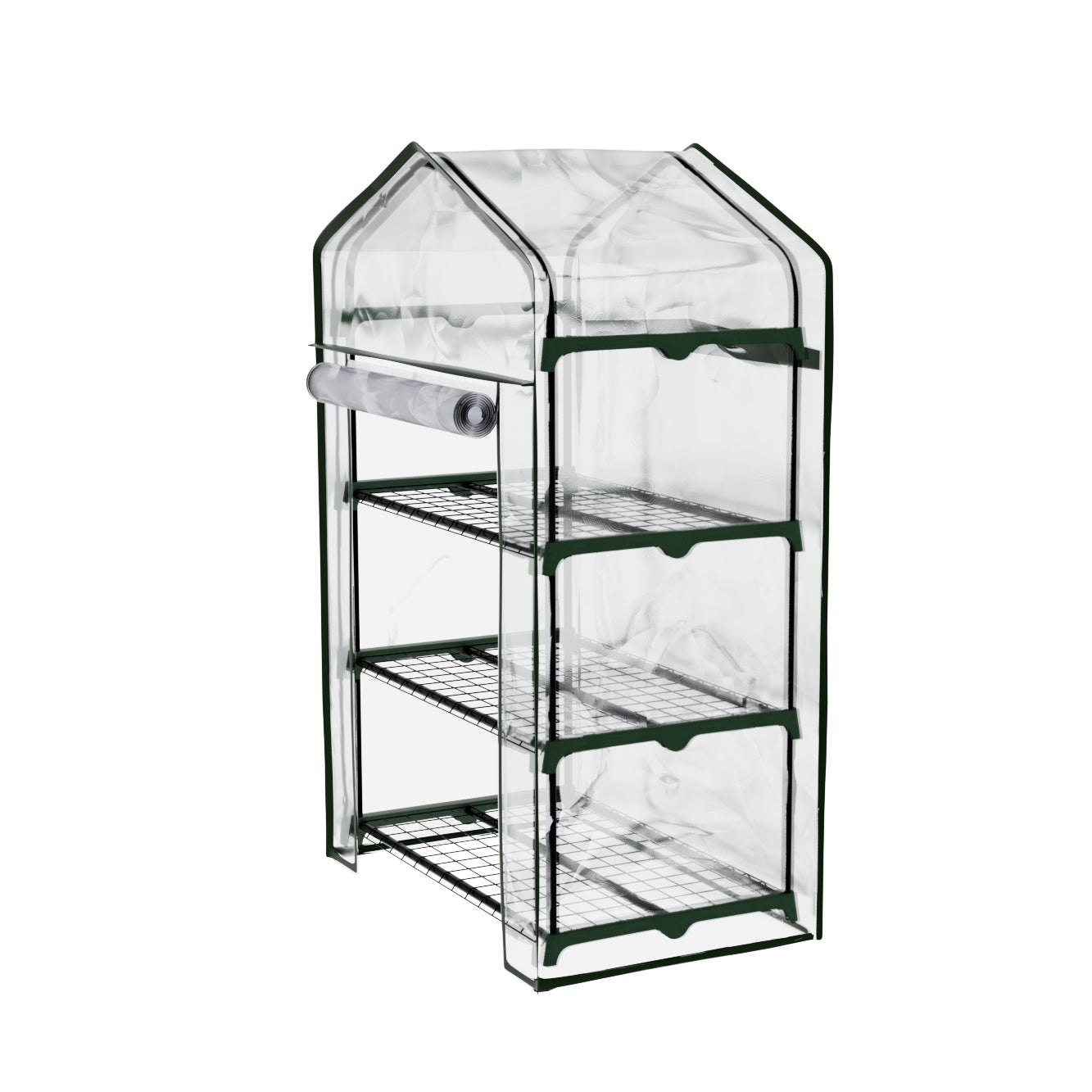 Green fingers Greenhouse 3 Tiers Mini Green House Garden Bed Planter Box 1.28x0.7x0.5M