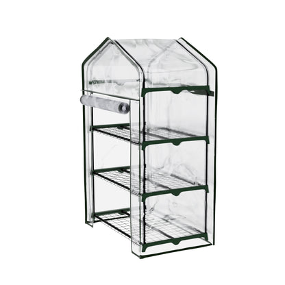 Green fingers Greenhouse 3 Tiers Mini Green House Garden Bed Planter Box 1.28x0.7x0.5M