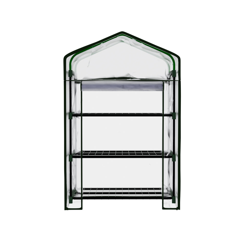 Green fingers Greenhouse 3 Tiers Mini Green House Garden Bed Planter Box 1.28x0.7x0.5M