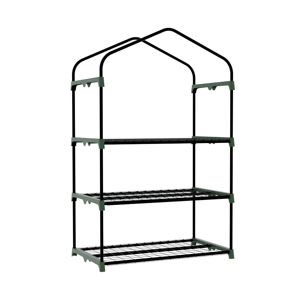 Green fingers Greenhouse 3 Tiers Mini Green House Garden Bed Planter Box 1.28x0.7x0.5M