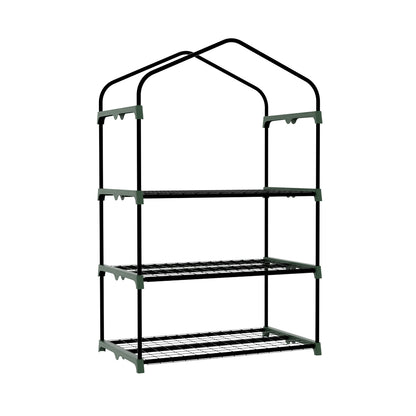 Green fingers Greenhouse 3 Tiers Mini Green House Garden Bed Planter Box 1.28x0.7x0.5M