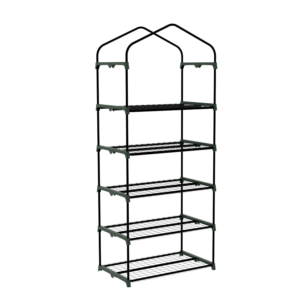 Green fingers Greenhouse 5 Tiers Mini Green House Garden Bed Planter Box 1.9x0.7x0.5M