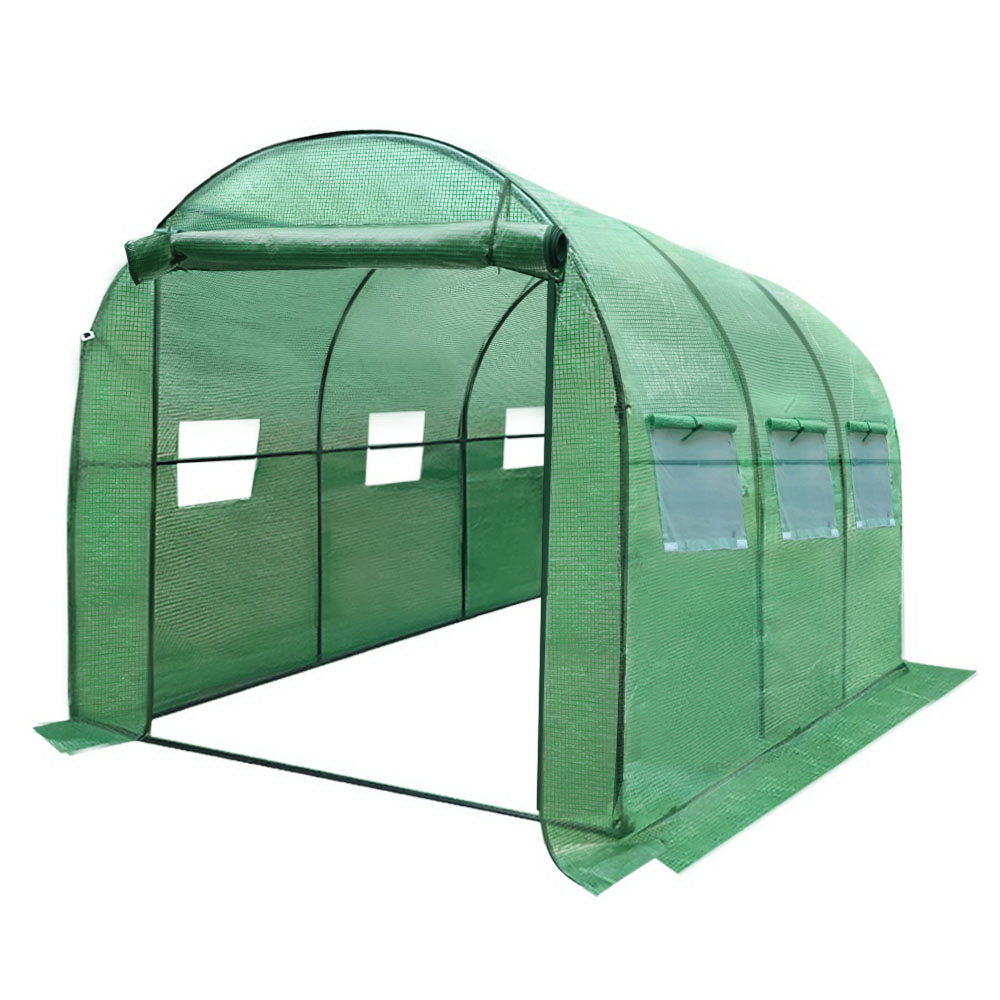 Green fingers Greenhouse Garden Shed Green House 3X2X2M Greenhouses Storage Lawn