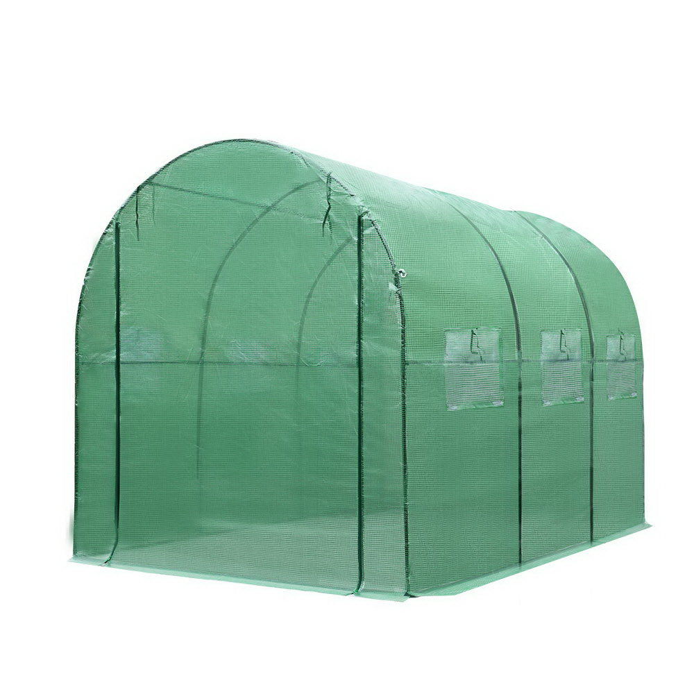 Green fingers Greenhouse Garden Shed Green House 3X2X2M Greenhouses Storage Lawn