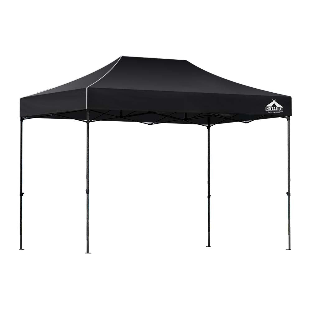 azebo Pop Up Marquee 3x4.5 Folding Tent 500D Wedding Camping Black


Constructed with a robust 500D PU-coated Oxford fabric that is resistant to UV rays and water, the INSTAHUT Pop Up Gazebo measures 4.5x3 and provides ample coverage with its 450 x 300cm ground and canopy. Whether you need a shaded area for outdoor activities or a shelter from unexpected rain, this gazebo is the perfect solution. Its powder-coated steel frame and sturdy legs and struts make for easy assembly and long-lasting durability. And