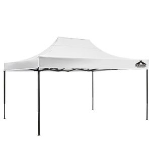 Gazebo Pop Up Marquee 3x4.5 Folding Tent 500D Oxford Fabric White

This INSTAHUT Pop Up Gazebo is constructed with high-density Oxford fabric that features a durable PU coating and effective UV and water repellent treatments. With a ground and canopy coverage of 450 x 300cm, it is an ideal choice for various outdoor events, serving as a sunshade station and a shelter during sudden rain showers.
