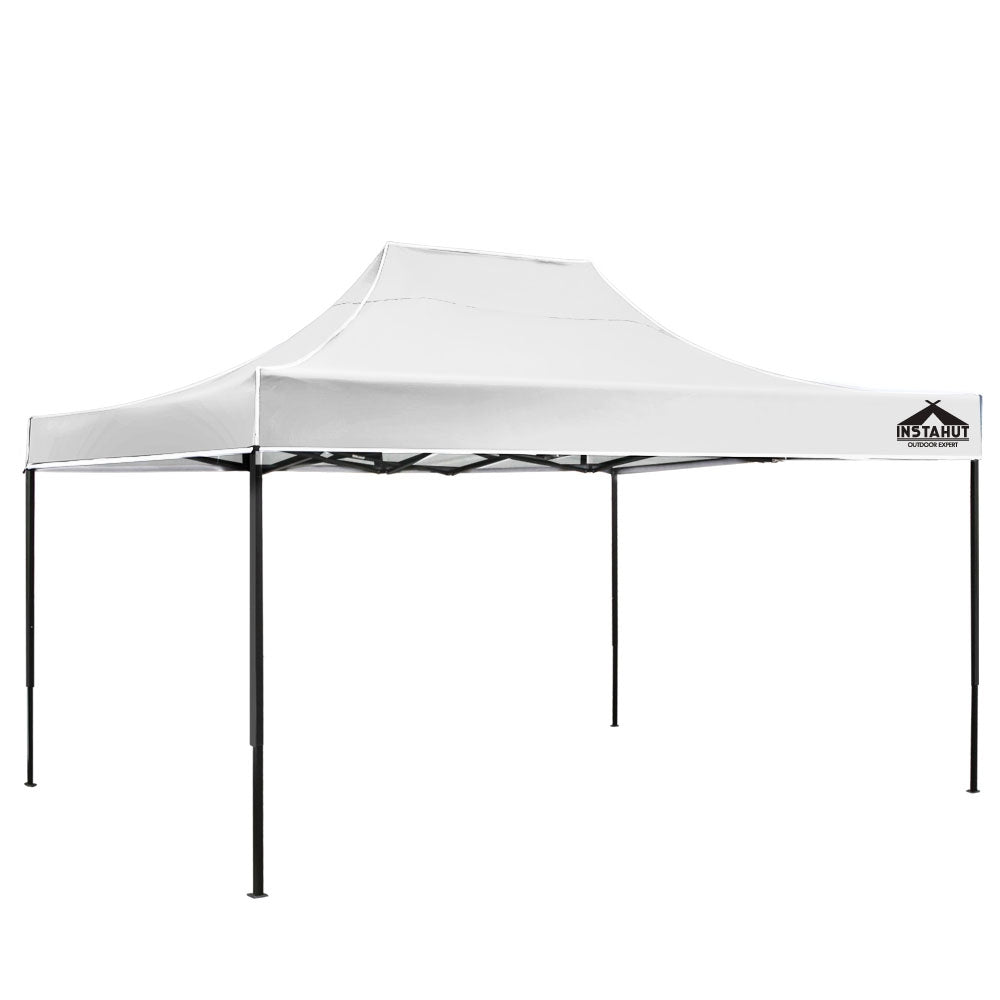 Gazebo Pop Up Marquee 3x4.5 Folding Tent 500D Oxford Fabric White

This INSTAHUT Pop Up Gazebo is constructed with high-density Oxford fabric that features a durable PU coating and effective UV and water repellent treatments. With a ground and canopy coverage of 450 x 300cm, it is an ideal choice for various outdoor events, serving as a sunshade station and a shelter during sudden rain showers.
