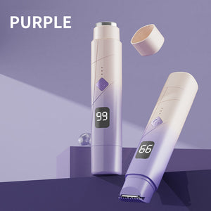 Gradient Purple Double-Headed Hair Removal Trimmer - Precision Shaving & Shortening with Type-C Charging
