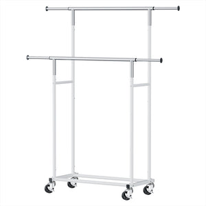 Artiss Clothes Rack Double Rod Airer Rail Coat Stand Adjustable Hanger