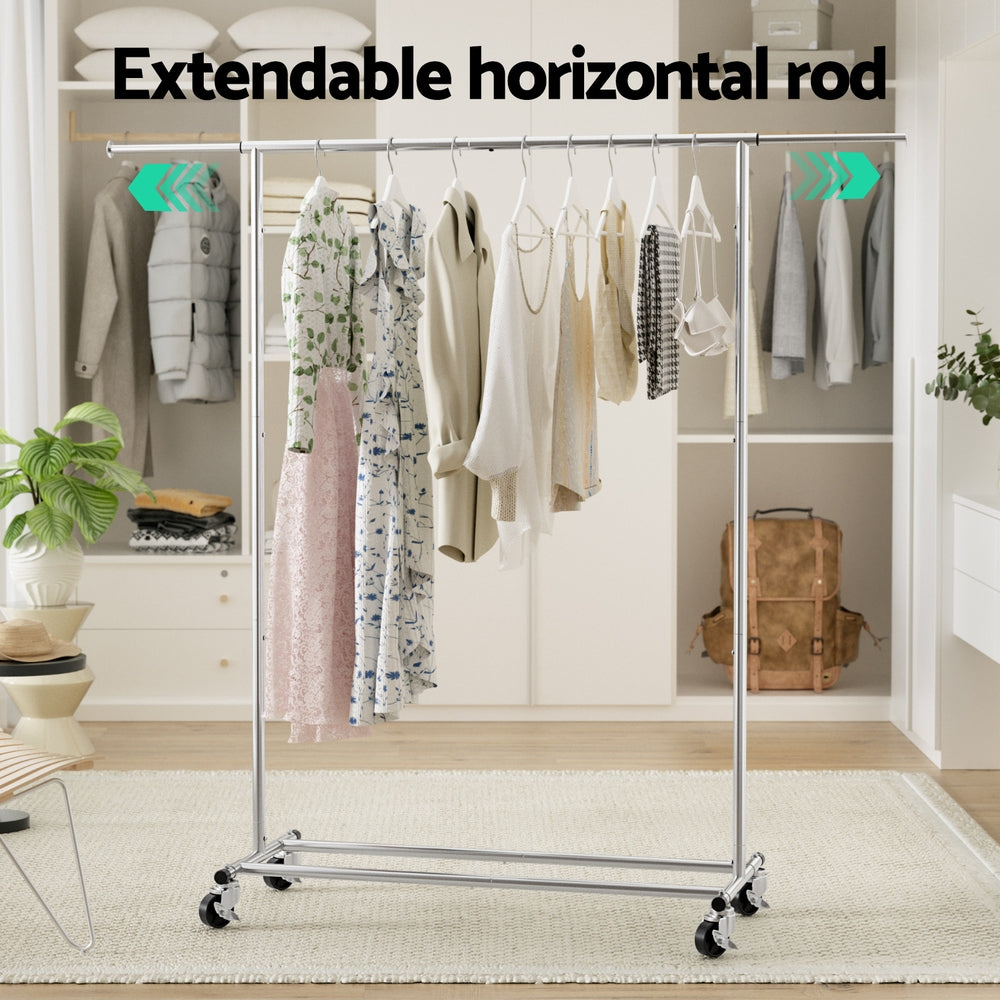 Artiss Clothes Rack Airer Rail Coat Stand Adjustable Hanger