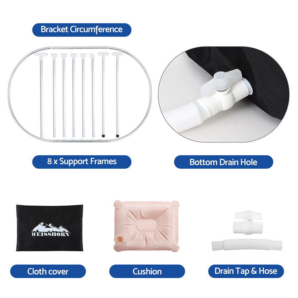 Weisshorn Portable Ice Bath Tub 120x70x70CM