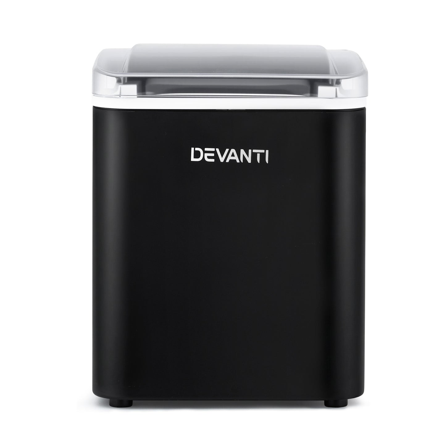 Devanti Ice Maker Machine Portable 12kg Countertop w/Self Cleaning 1.2L Black - Factory Direct Shop