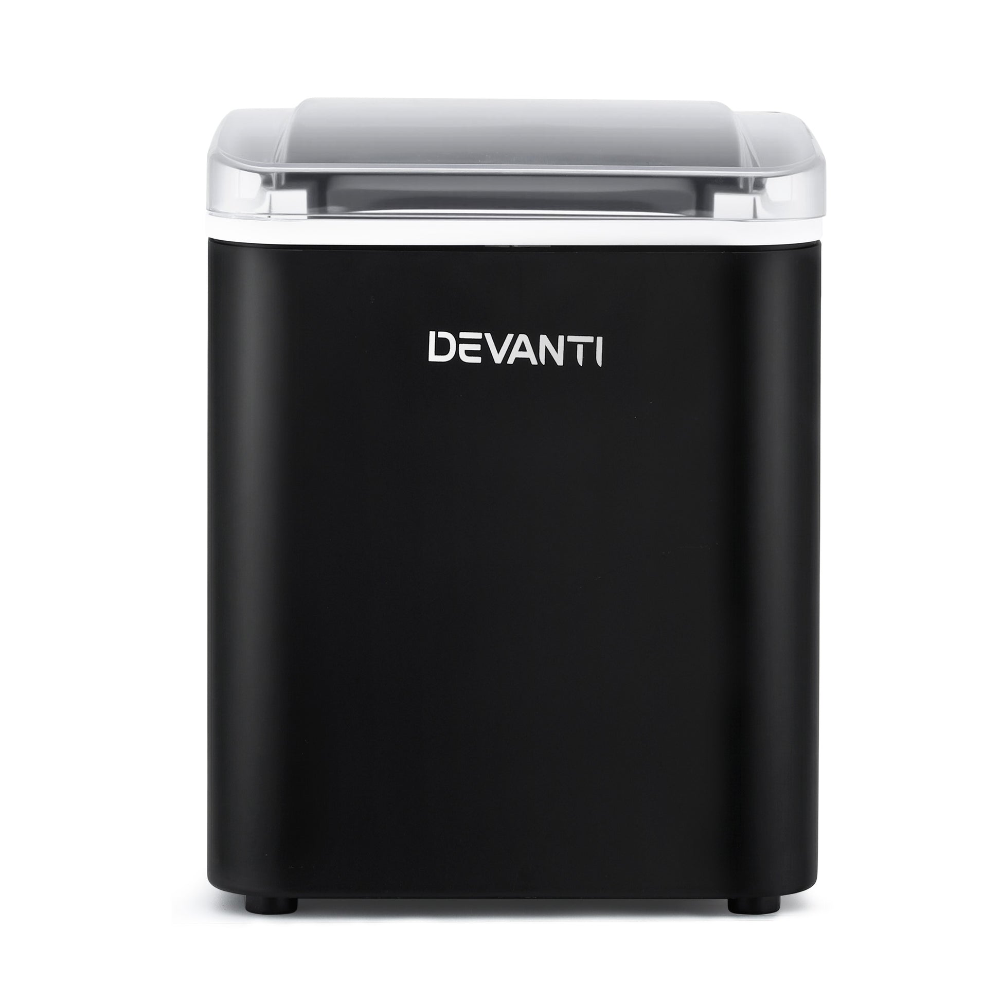 Devanti Ice Maker Machine Portable 12kg Countertop w/Self Cleaning 1.2L Black - Factory Direct Shop
