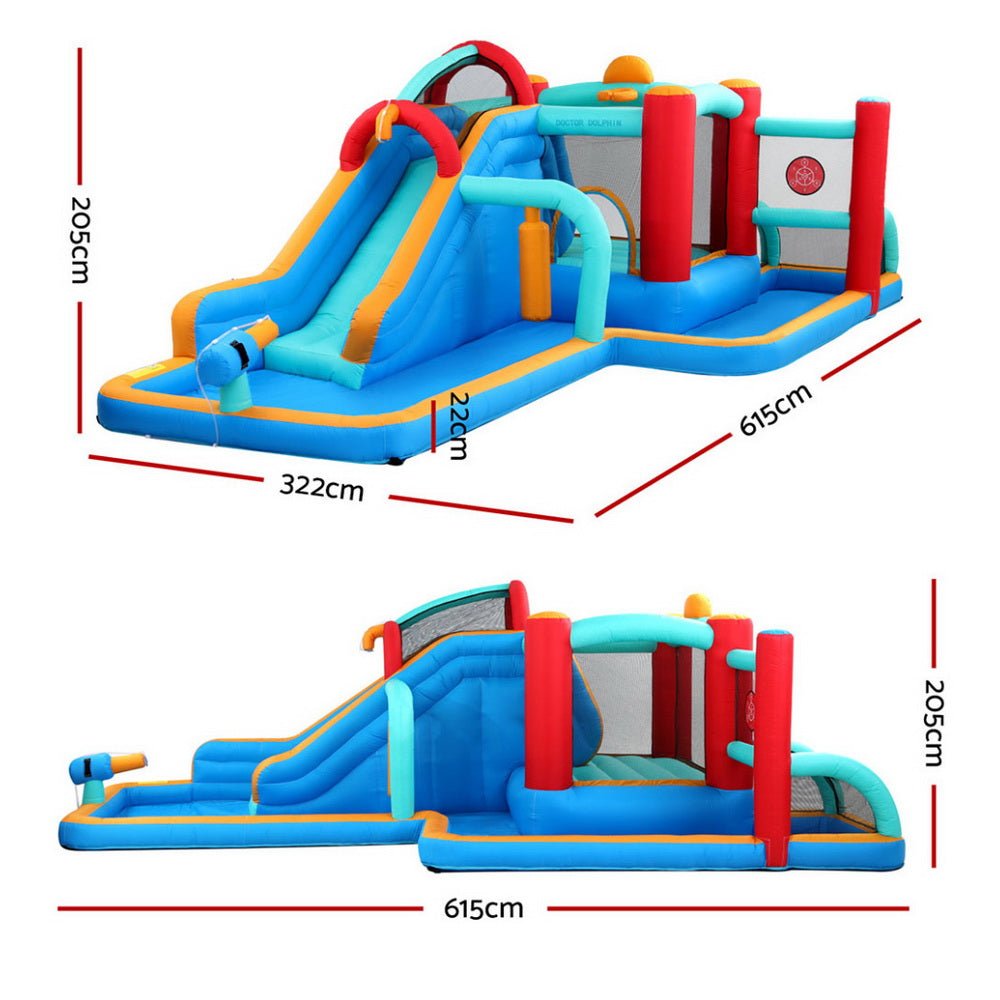 Kids Inflatable Water Slide Splash Pool Park Jumping Castle Bounce 615X322CM - Factory Direct Shop