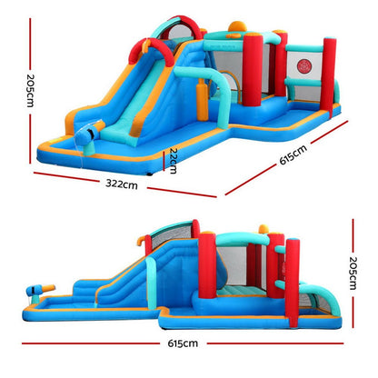 Kids Inflatable Water Slide Splash Pool Park Jumping Castle Bounce 615X322CM - Factory Direct Shop
