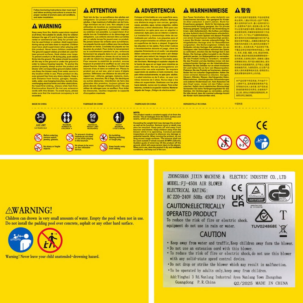 Kids Inflatable Water Slide Splash Pool Park Jumping Castle Bounce 615X322CM - Factory Direct Shop