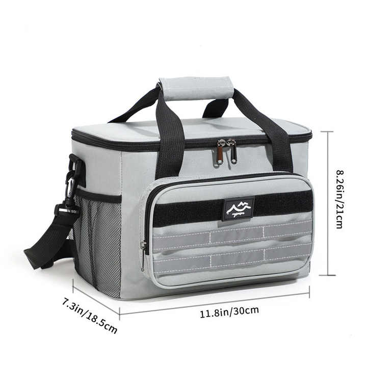 Insulated Cooler Bag-Grey 18L Large with Shoulder Strap
