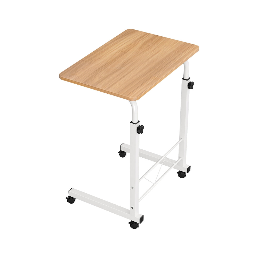 Mobile Twin Laptop Desk - Light Wood
