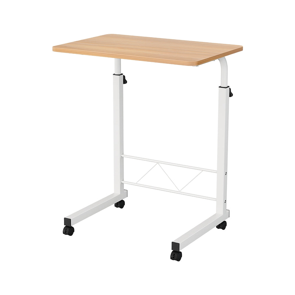 Mobile Twin Laptop Desk - Light Wood