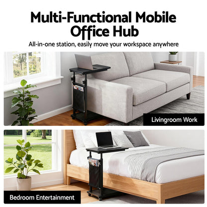 Artiss Laptop Desk Height Adjustable Mobile Workstation Computer Desks 48CM Black