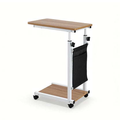 Artiss Laptop Desk Height Adjustable Mobile Workstation Computer Desks 48CM Oak