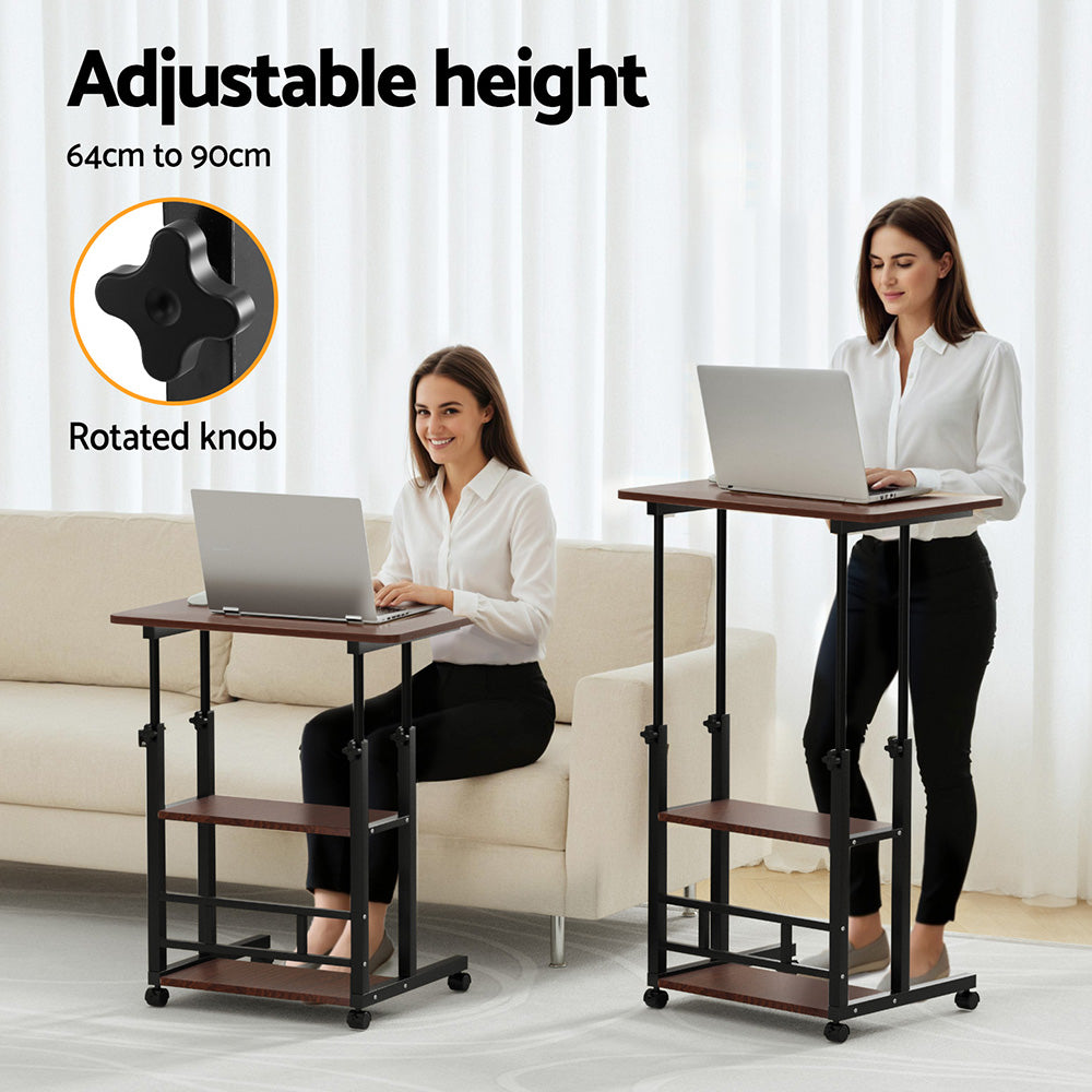 Artiss Laptop Desk Height Adjustable Mobile Workstation Computer Desks 60CM