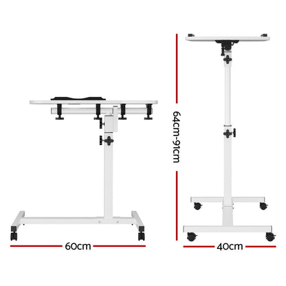 Artiss Laptop Table Desk Adjustable Stand - White