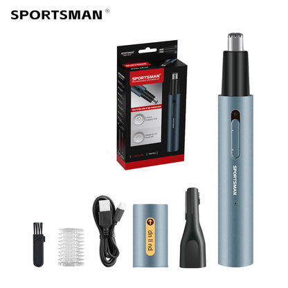 Electric Nose Hair Trimmer with Sideburn Cutter | 360° Precision Grooming Tool

Keep your grooming game sharp with this Electric Nose Hair Trimmer. Designed for men and women, this 2-in-1 tool features a 360° precision blade to capture nose hairs effectively, along with an additional sideburn cutter for precise trimming of facial hair. Compact, portable, and USB rechargeable, it’s the perfect companion for at-home or on-the-go grooming.