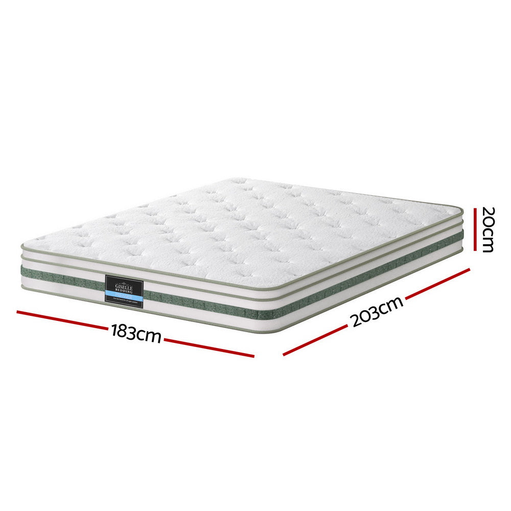 20cm Giselle Mattress King Green Tea Mattresses