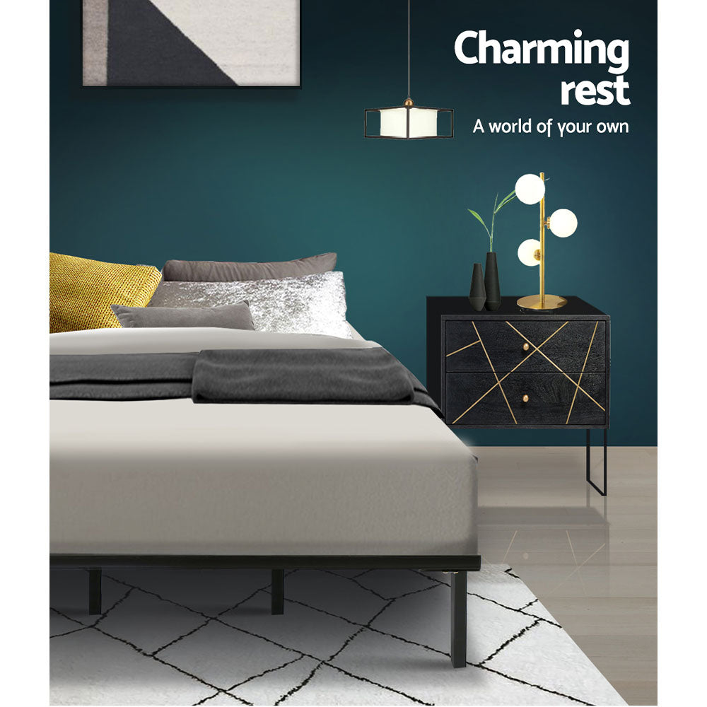 Artiss Bed Frame Queen Size Metal Bed Frame TED