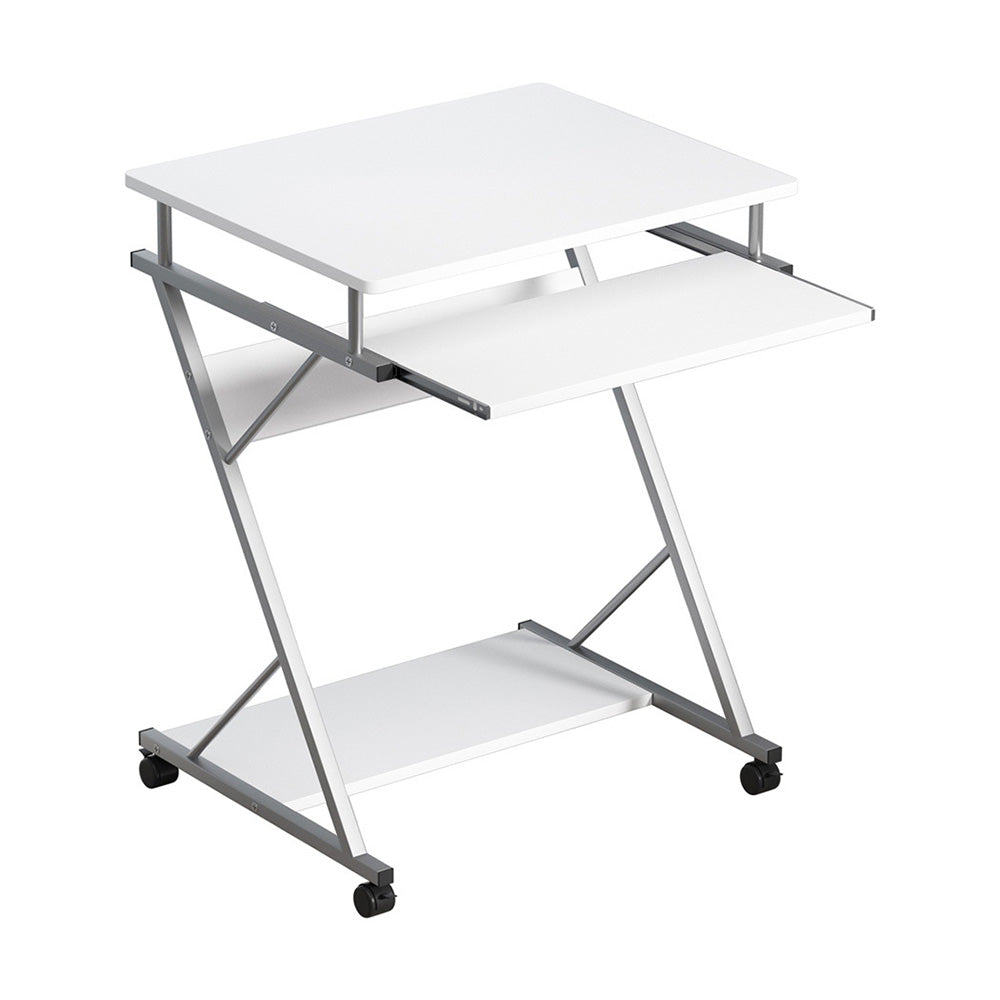Artiss Metal Pull Out Table Desk - White