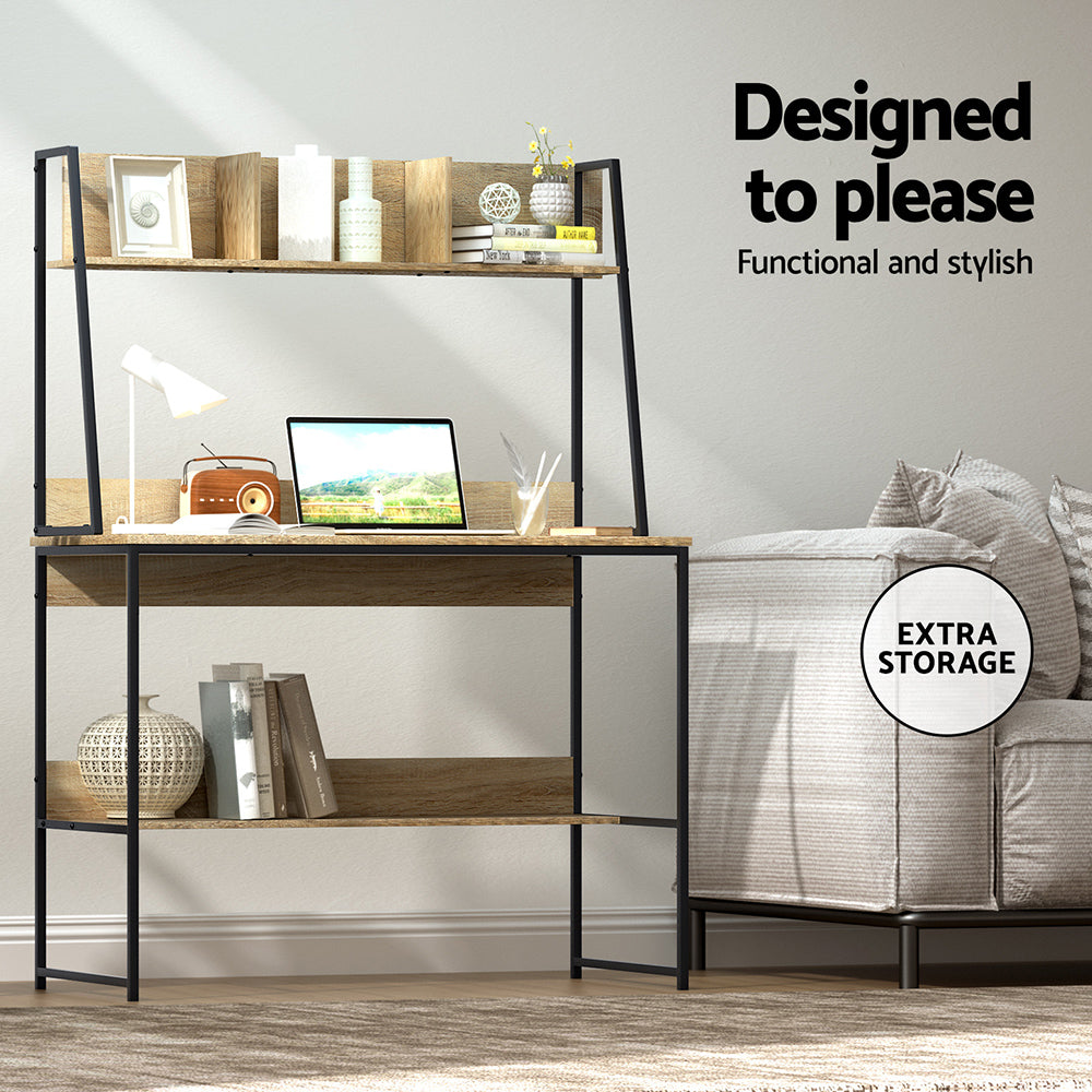 Artiss Computer Desk Office Desks Study Table Workstation Bookshelf Storage