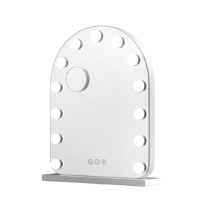Embellir Makeup Mirror 40x50cm Dressing Vanity LED Bulb Light with 5x Magnification White Arch