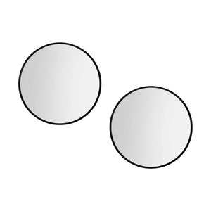 Embellir 2 Wall Mirror Makeup 50cm Home Decor Framed Mirrors Bathroom Round Black