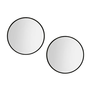 Embellir 2 Wall Mirror Makeup 60cm Home Decor Framed Mirrors Bathroom Round Black