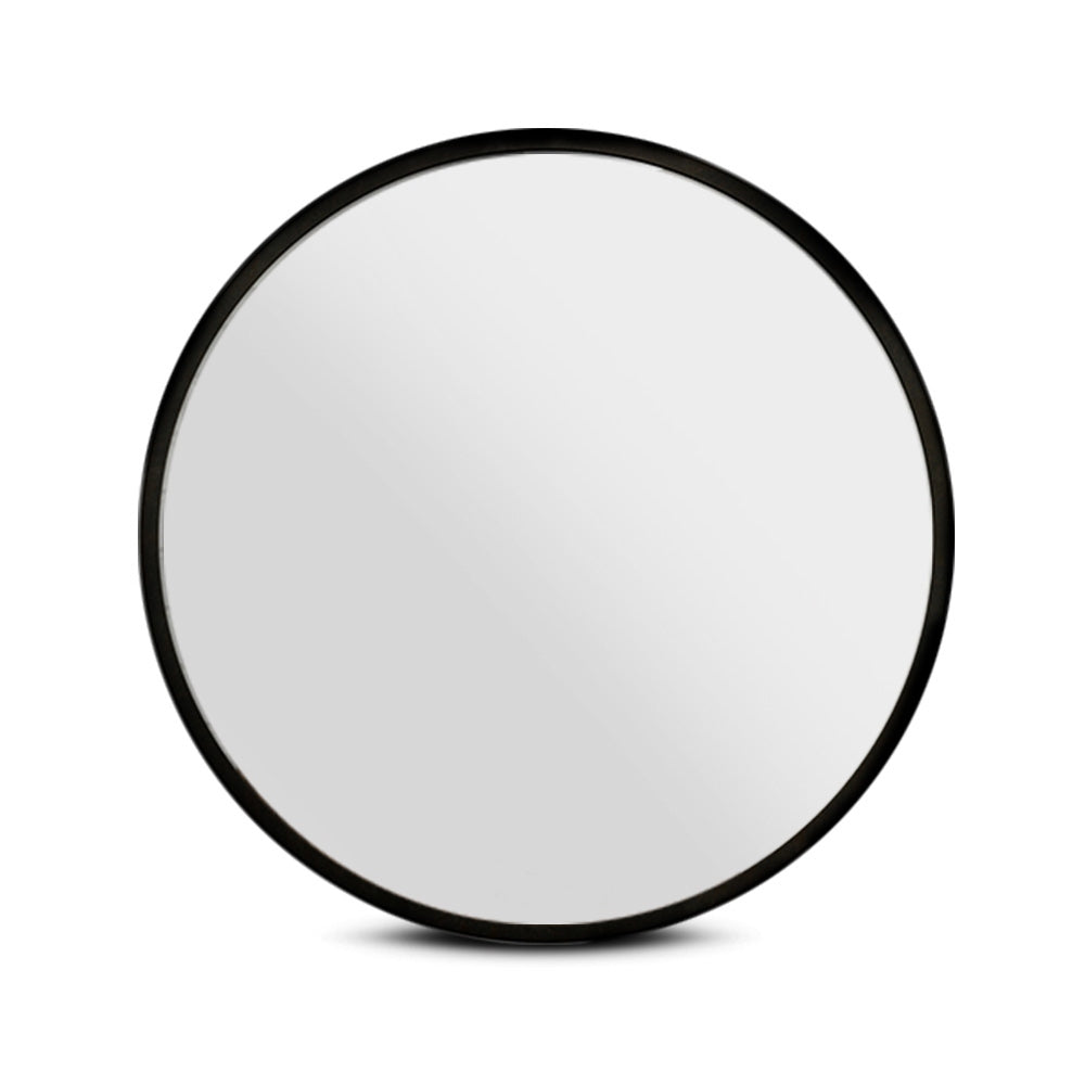 Embellir 2 Wall Mirror Makeup 60cm Home Decor Framed Mirrors Bathroom Round Black